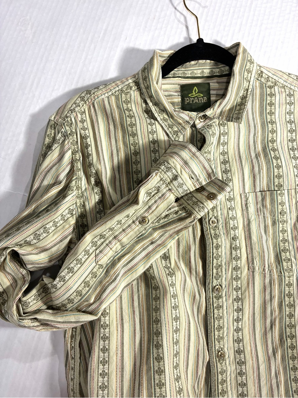 PRANA MENS BUTTON SHIRT